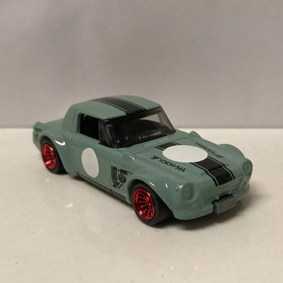 Hot Wheels CUSTOM W REAL RIDERS Green Nissan Datsun Fairlady 2000