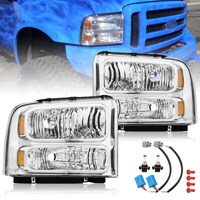 Conversion Headlights Fit For 1999-2004 Ford F250 F350 Ford Super Duty Excursion
