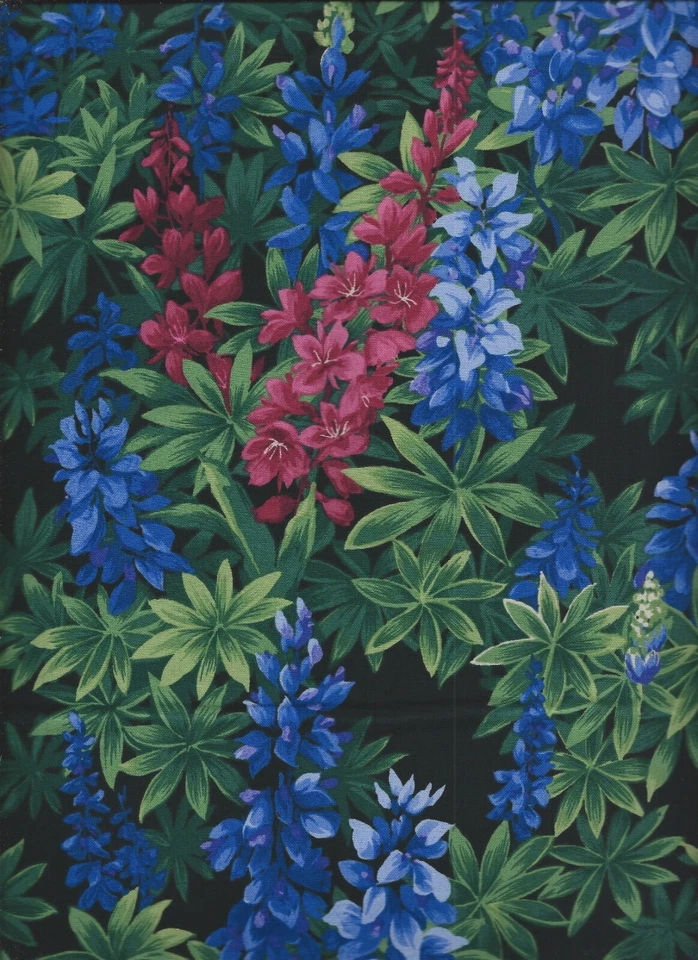 "Jardín Medianoche", Rosa, Galaxia, Juego de 5 Cuartos de Grasa, Tela Edredón Foto 2 de 4