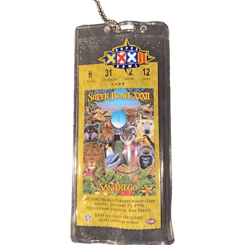 【レア&ビンテージ】第32回スーパーボウル　チケット半券 レア&ビンテージ】第32回スーパーボウル チケット半券