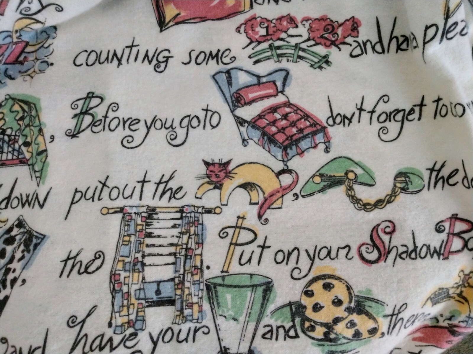 Nick and Nora NWT Rare 100percent Cotton Flannel "Bed Time Story" Flannel Pajama Set image 8