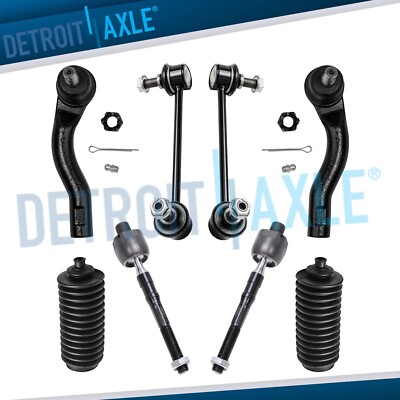 Front Inner Outer Tierods + Sway Bars for 2006 - 2009 Fusion MKZ Zephyr Milan
