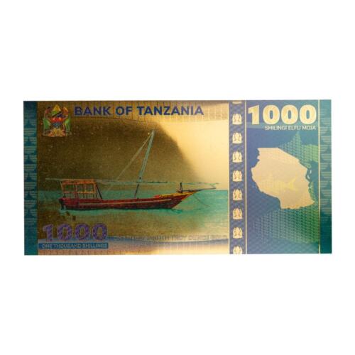 Tansania 2021 1.000 Schilling 1/1000 Unzen Kuckuck Wels Goldfolie Notiz UNC - Bild 2 von 3