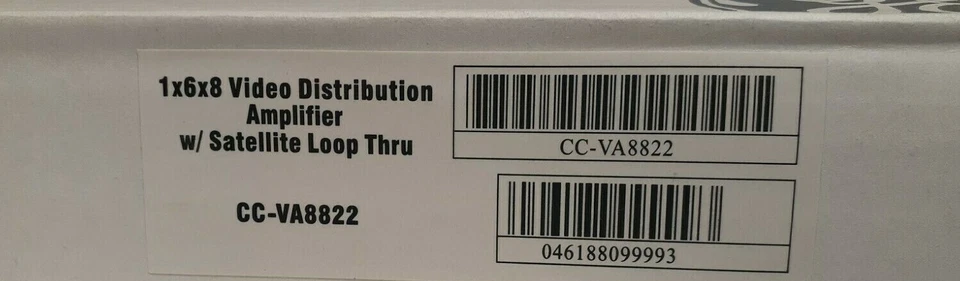 GE Security CCVA8222 1x6x8 Video Distribution Amplifier w/ Satellite Loop - Image 3 of 3