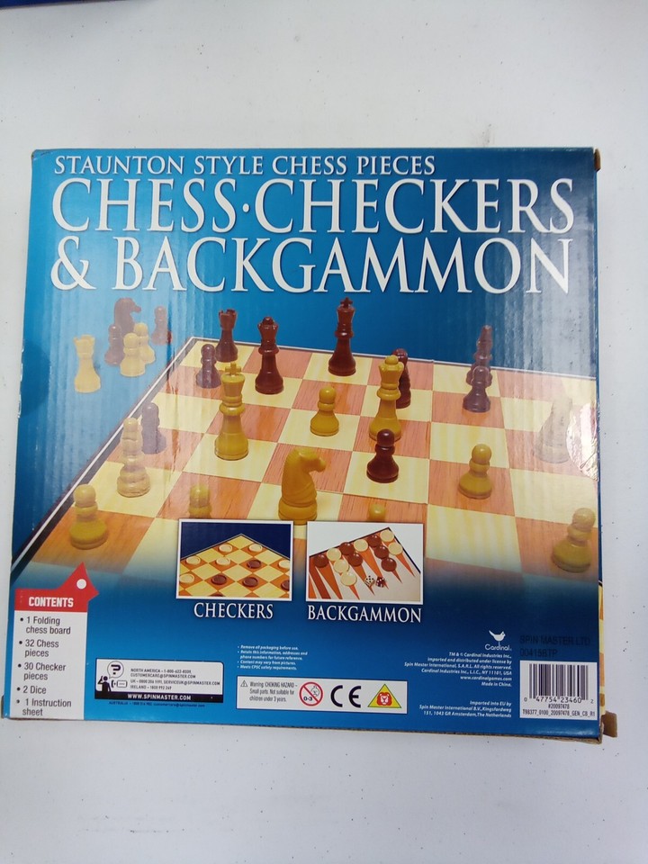 Game Chess Checkers Backgammon Board Sport Cardinal Family Fun Brand ...