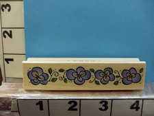 hero arts pansy flower border rubber stamp 1L
