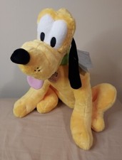 Beautiful Disney Parks Pluto Dog Plush 20" Soft Stuffed Animal with soft dog tag