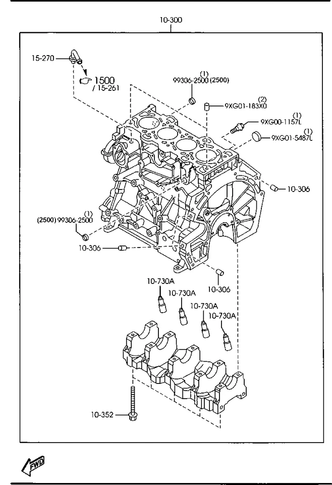 Водопроводная байпасная труба блока цилиндров 2004-2014 Mazda 3/5/6 Tribute CX-7 от оригинального производителя - Изображение 3 из 3