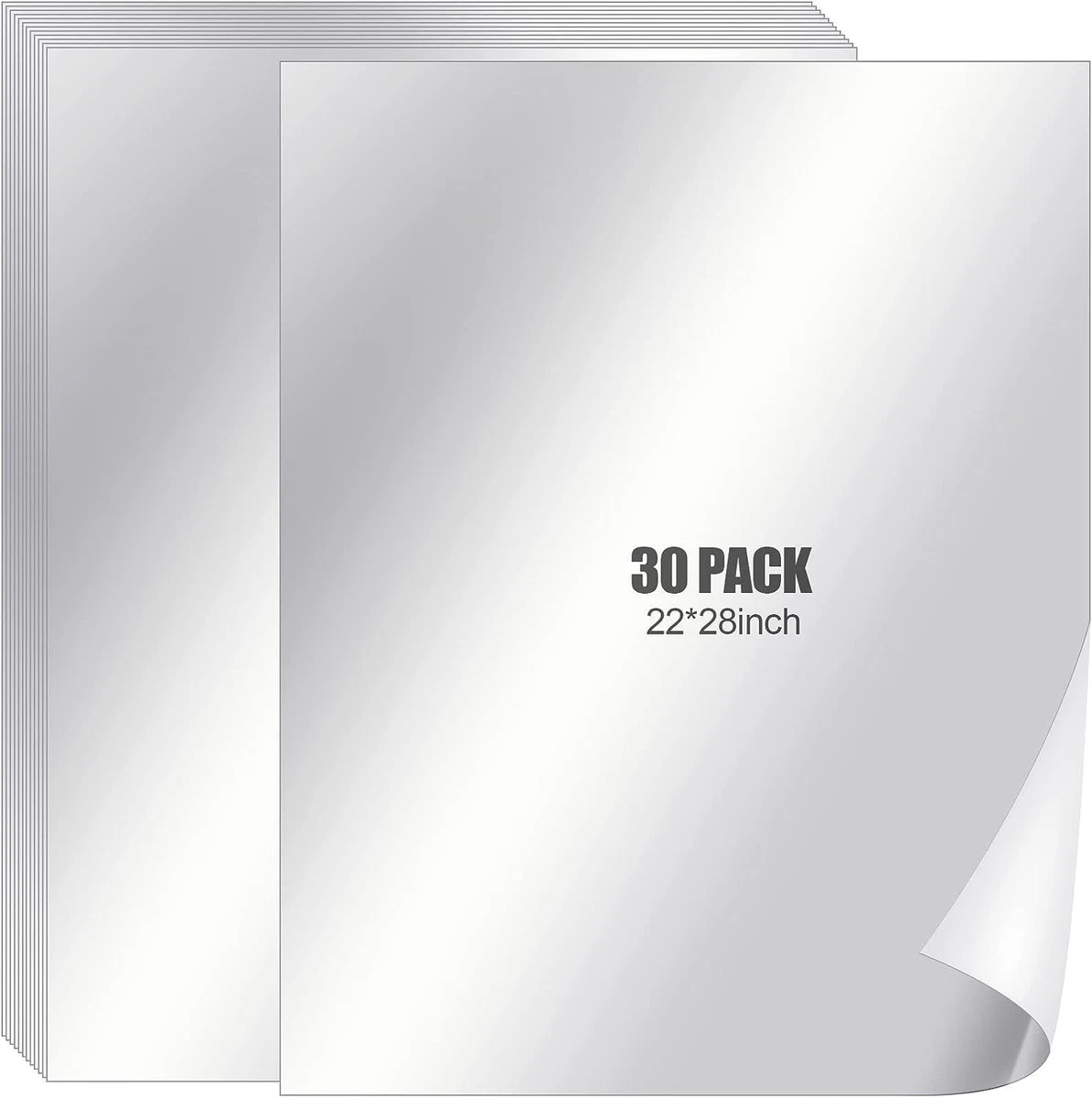 30 Pcs Poster Board Metallic Silver 22 x 28 Big Paper Bulk