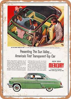 METAL SIGN - 1954 Mercury Sun Valley Ad Vintage Ad