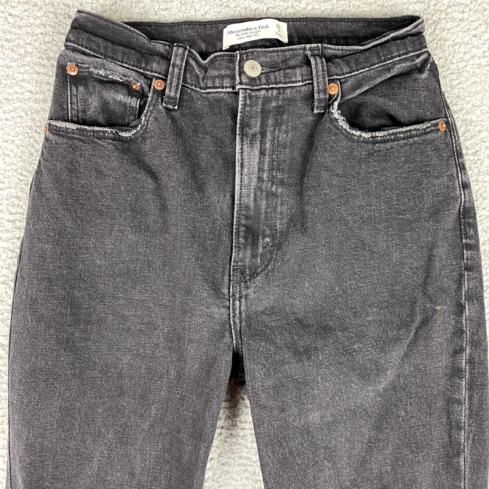 Abercrombie & Fitch Jeans Women 2R/26 Ankle Straight Ultra High Rise Grunge