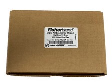 (144/Pk) FISHERBRAND 12x35mm 1/2-Dram Amber Color Vials w/Rubber Lined Screw Cap