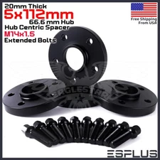 4x 20 mm Audi 5x112 66.6mm Hub Centric Spacer Fit Latest A/Q/R/RS/S/SQ -Series