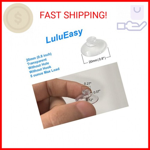 20mm 10 Pieces Mini Suction Cups Clear Without Hooks Without Holes, PVC Plastic - Picture 2 of 2