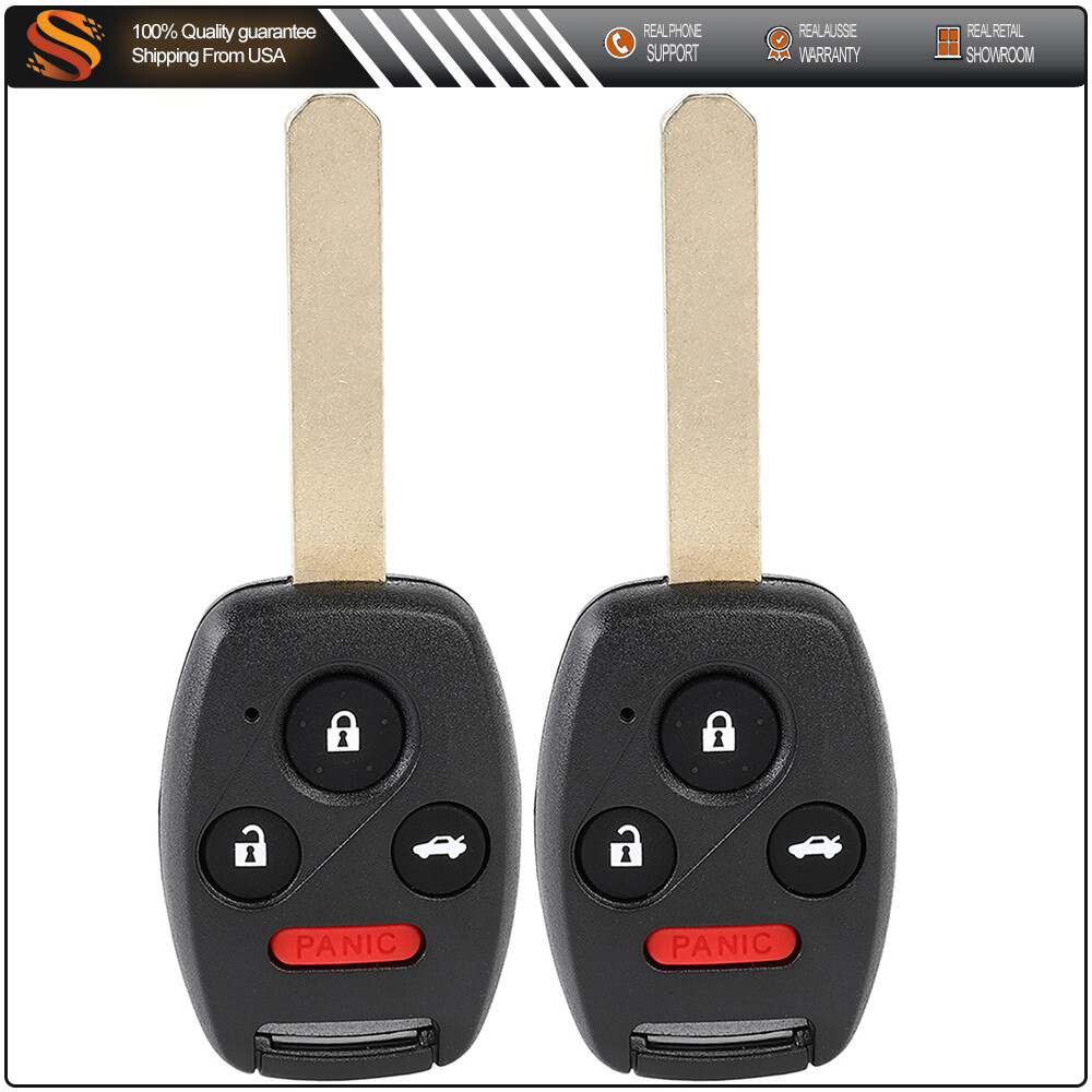 2 Remote Car Key Fob for Honda Accord 2-Door 2008 2009 2010 2011 2012 4 Buttons