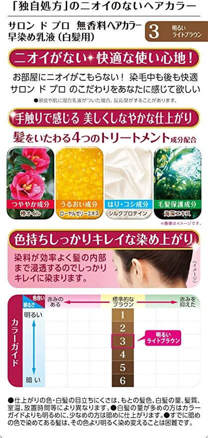 Dariya Salon de Pro Unscented Hair Color Emulsion 3 (Bright Light Brown)