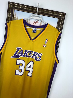Vintage 90's Champion Los Angeles Lakers NBA #34 O'neal Jersey