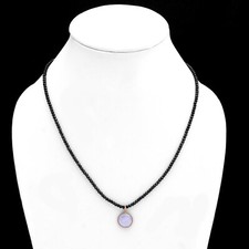 Black Spinel Jewelry,Black Spinel Beaded Necklace,Spinel Beads,Pearl Necklace