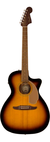 Fender Newporter Player Auditorium Size Acoustic Electric Guitar, Sunburst