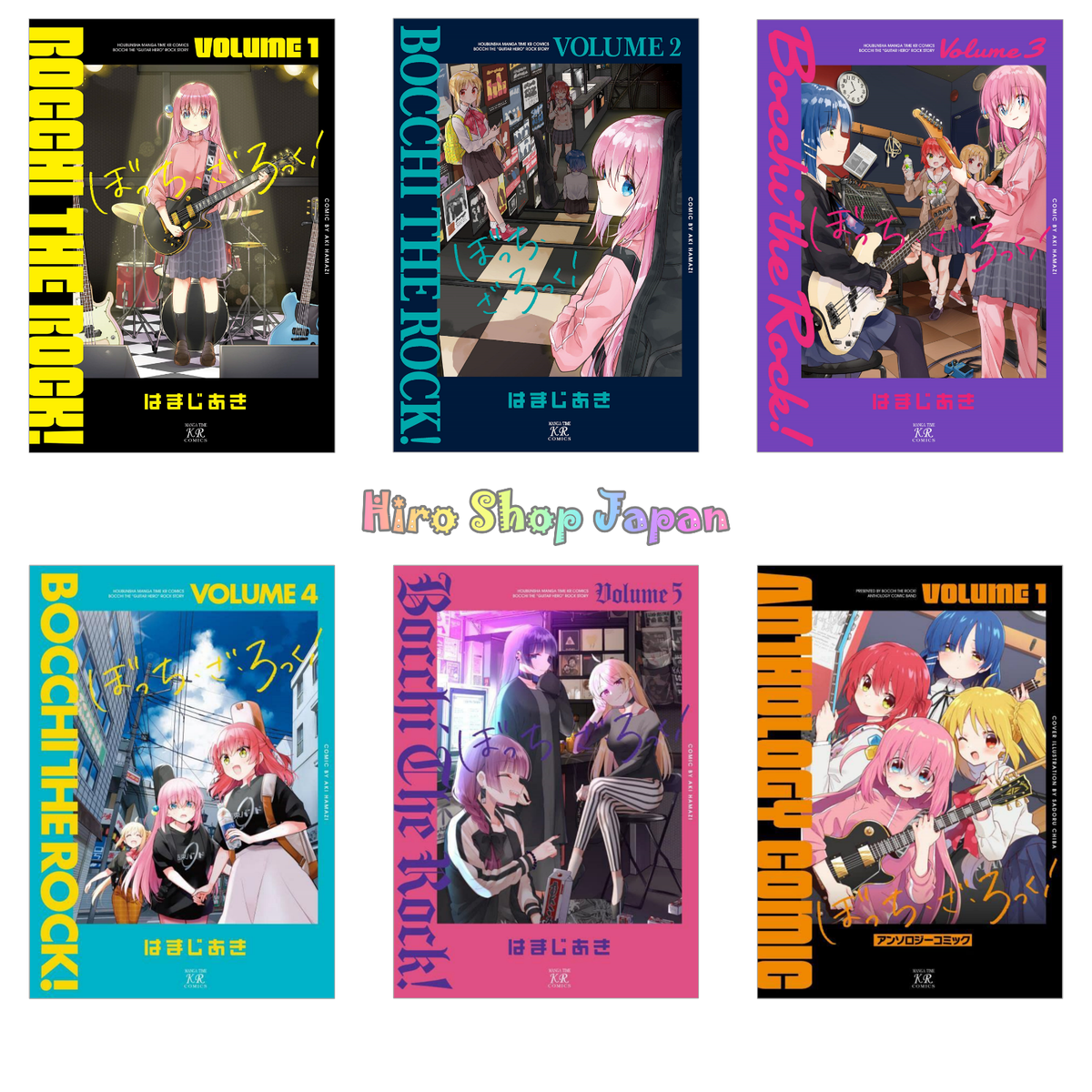 Bocchi the Rock Vol.1-5 ＆ Anthology Comic 1 Set Of Six Japanese