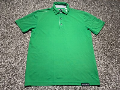 Druids Golf Polo Medium Green Collar Logo