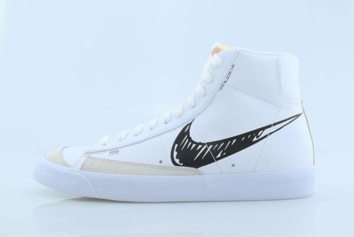 Nike Blazer Mid VNTG '77 Sketch Black White CW7580-101 DS NUOVO VINTAGE BIANCO PRM - Foto 1 di 7