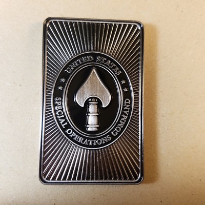 Special operations command Ace of Spades Challenge Coin 2.2'' x 49