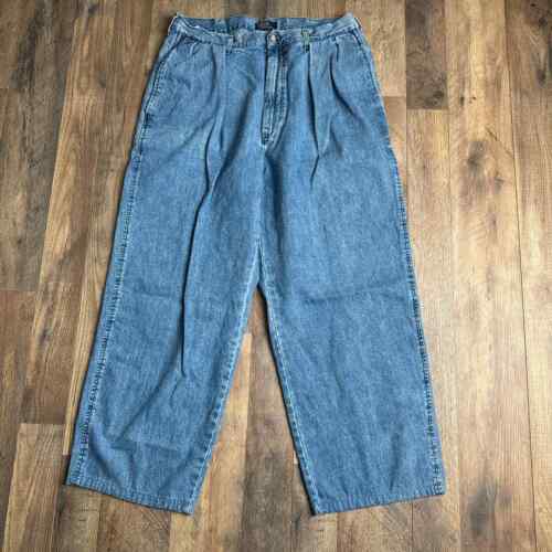 Vintage 90s Y2K Polo Ralph Lauren Jeans Men's Size 34 x 34 Blue Relaxed Fit 3326 - Afbeelding 1 van 14