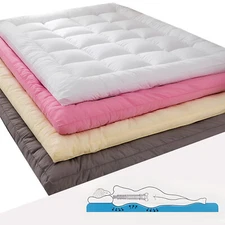 Thick Cooling Mattress Pad Fitted Quilted Topper Protector Breathable Bed Mat
