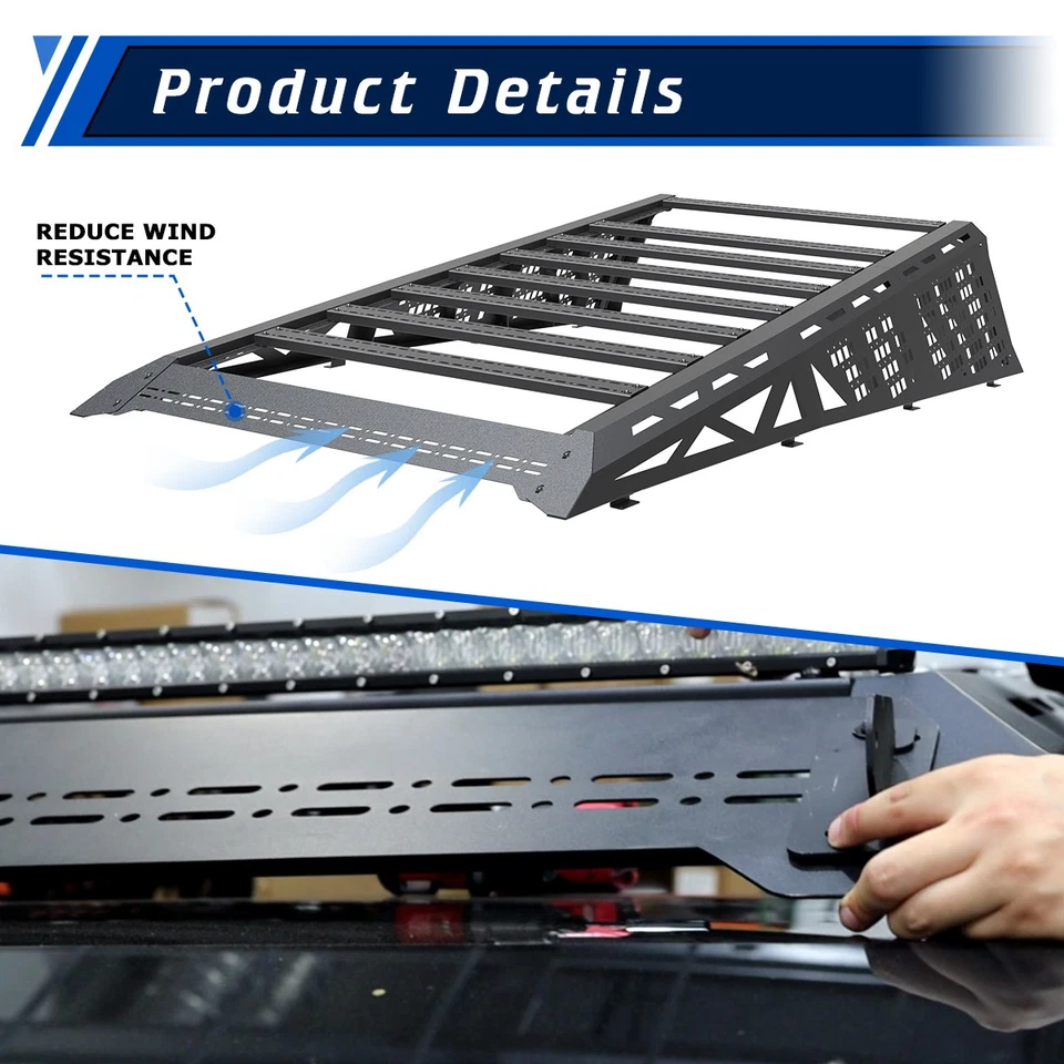 Upgrade Truck Bed Roof Rack Cross Roll Bar Steel For 2024-2025 Tesla Cybertruck Foto 4 de 4
