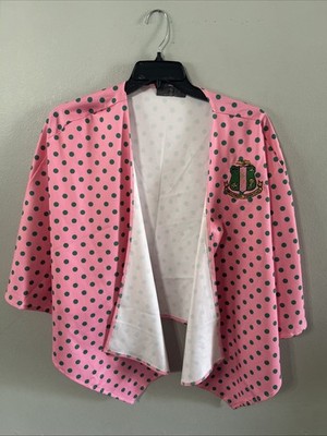 Alpha Kappa Alpha Pink And Green Polka Dot Shawl One Size