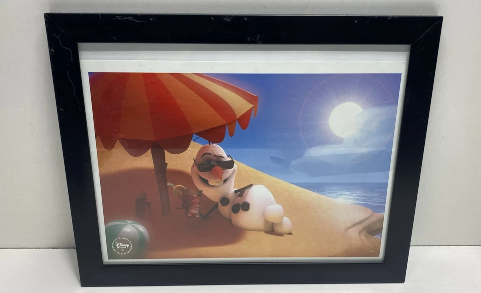 Lote de 2 Litografías Disney Frozen Elsa Enmarcadas 2014 Foto 4 de 4