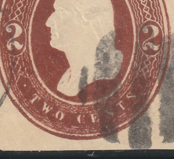USA stationery envelopes 1884-87, 1C.blue+2C.brown, PRINTING ERRORS, cut square - Image 3 of 4