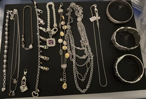 Vintage Brighton Signed Silver Tone Costume Jewelry Lot Wearable NWT/GUC