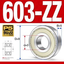 10pcs Micro Miniature Bearing 603ZZ High-Speed