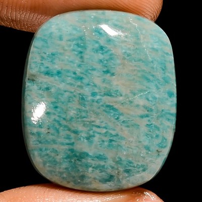 100% Natural Amazonite Radiant Shape Cabochon Gemstone 35 Ct. 25X21X7 mm A-36542