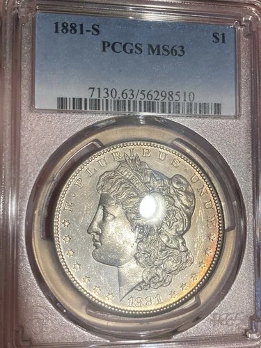 1881-S Morgan Silver Dollar $1 PCGS MS63