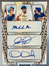 MALCOLM MOORE/ECHEDRY VARGAS/DYLAN DREILING 2024 Leaf Trinity Bronze SP Auto /49