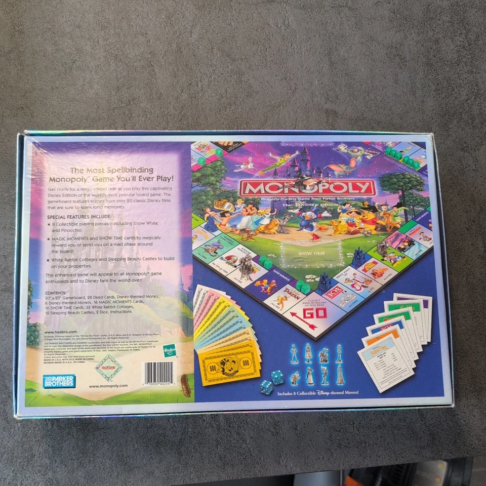 Monopoly Game By Parker Brothers The Disney Edition. 2001. 8 collectible metal - Image 2 of 4