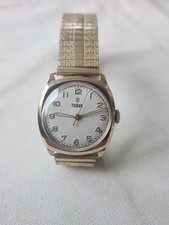 Orologio Tudor carica manuale cassa oro 9k Solig, bracciale, ottimo tempo