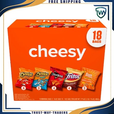 Frito-Lay Cheesy Snack Chips Variety Pack, 18 Count Multipack Box New -Free Ship