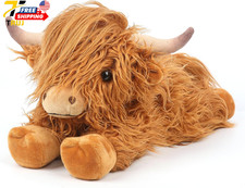 Highland Cow Stuffed Animals, Microwavable Stuffed Animals Heating Pad for Cramp