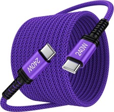 USB C to C Fast Charger Cable 10ft, 240W Long Type C C Purple