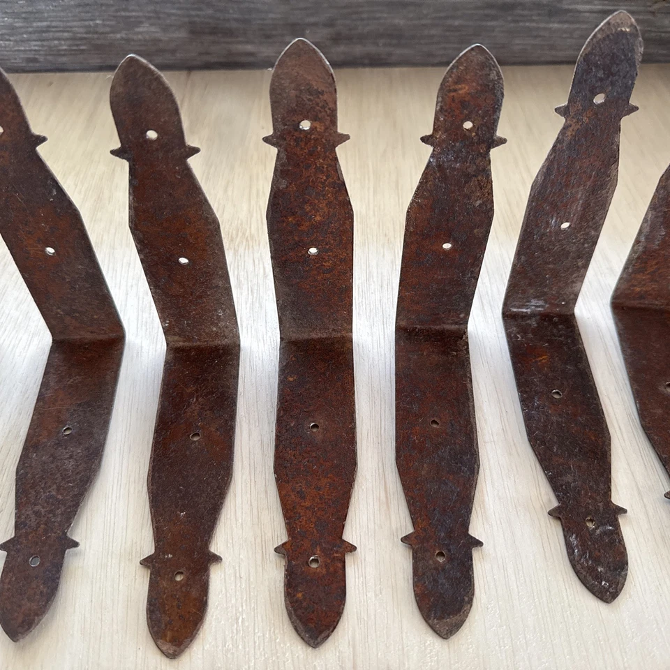 ANTIQUE TRUNK HARDWARE SET Hand Forged Reclaimed Architectural - Image 3 of 4