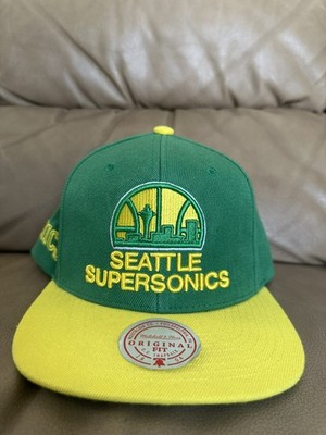 Mitchell & Ness Seattle Supersonics Green Coast 2 Coast Fitted Hat 7 1/8 NBA 