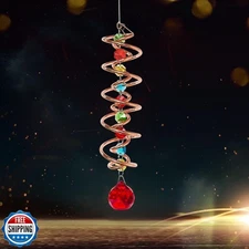 FONMY Gazing Ball Spiral Tail -Decorative Wind Spinner Sun Catche