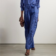 Zimmermann Pants Ottie Paisley Silk Wide Leg Bohemian Palazzo Trousers US 2P