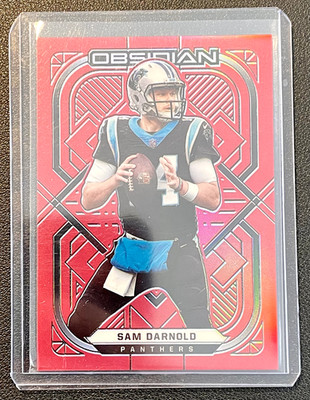 Sam Darnold 2021 Panini Obsidian Red Flood /26 QB Panthers Seattle Seahawks SP