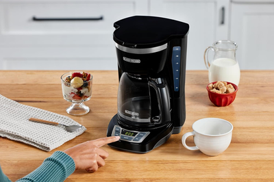 BLACK+DECKER 12-Cup Programmable Coffee Maker with Washable Filter, Black |  eBay