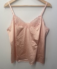 Vintage Vanity Fair Camisole Womens Size 38 Small Pink Lace Fairy Cottagecore